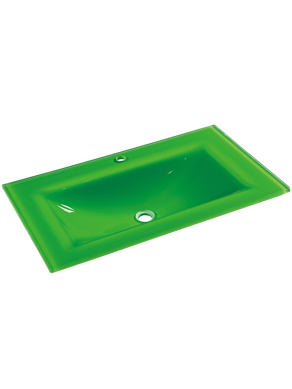 Vasque à poser en verre extra clair Vert 81cm Lavabos de salle de bain