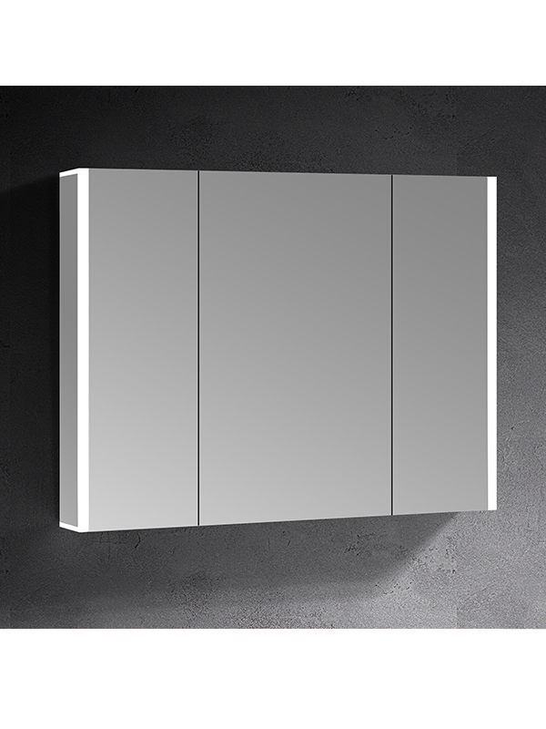 Meuble miroir de salle de bain moderne à LED